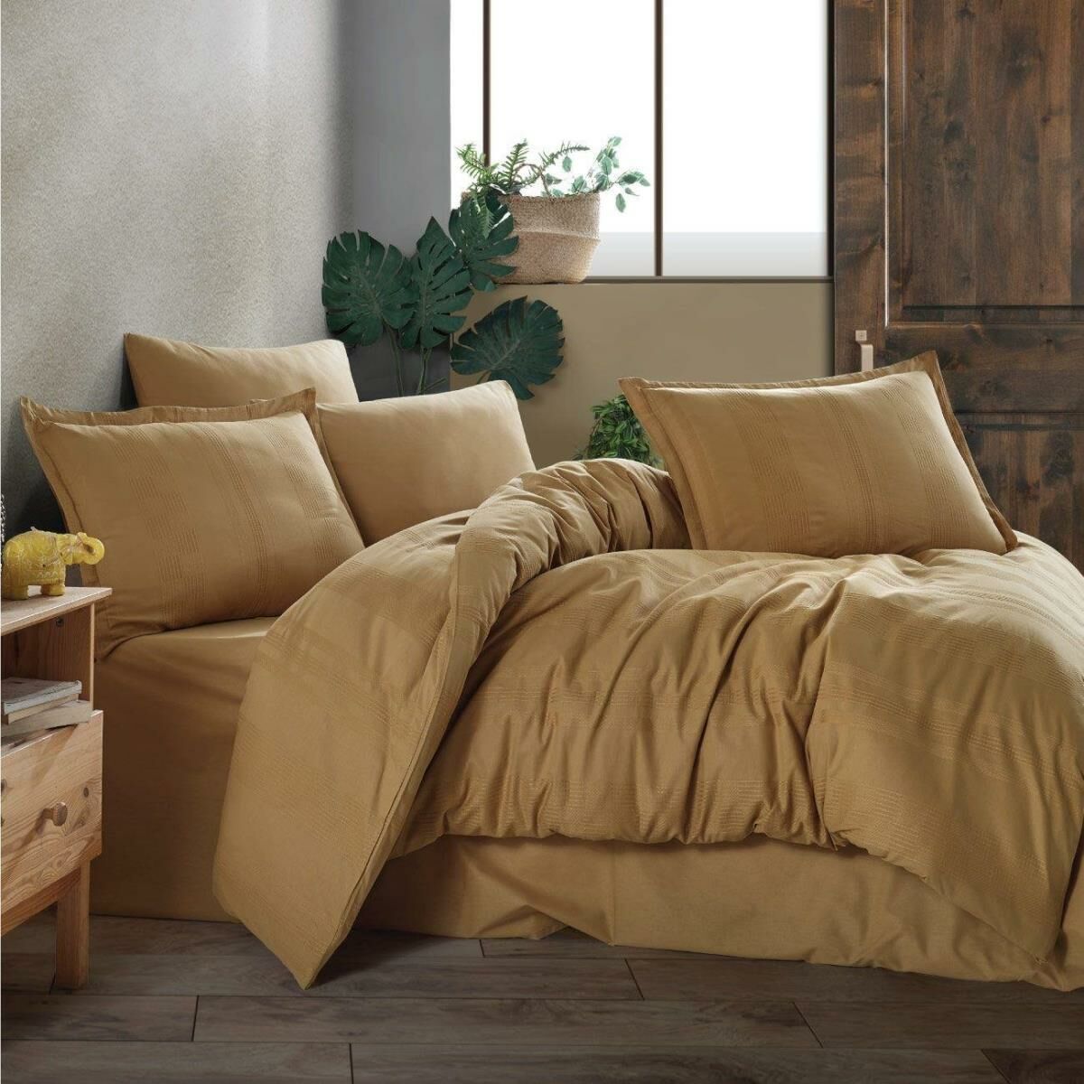 ბამბის ჟაკარის ორთეთრანი თეთრეულის ნაკრები