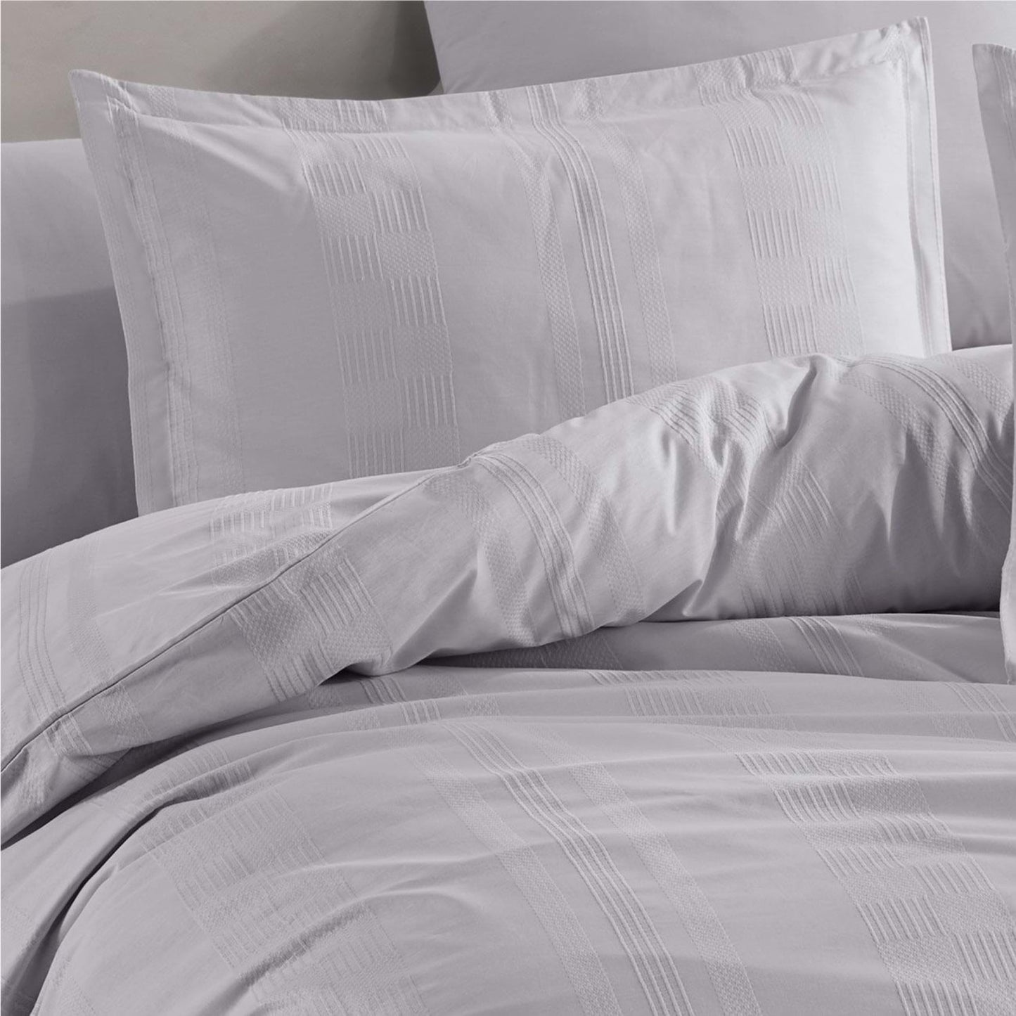 ბამბის ჟაკარის ორთეთრანი თეთრეულის ნაკრები