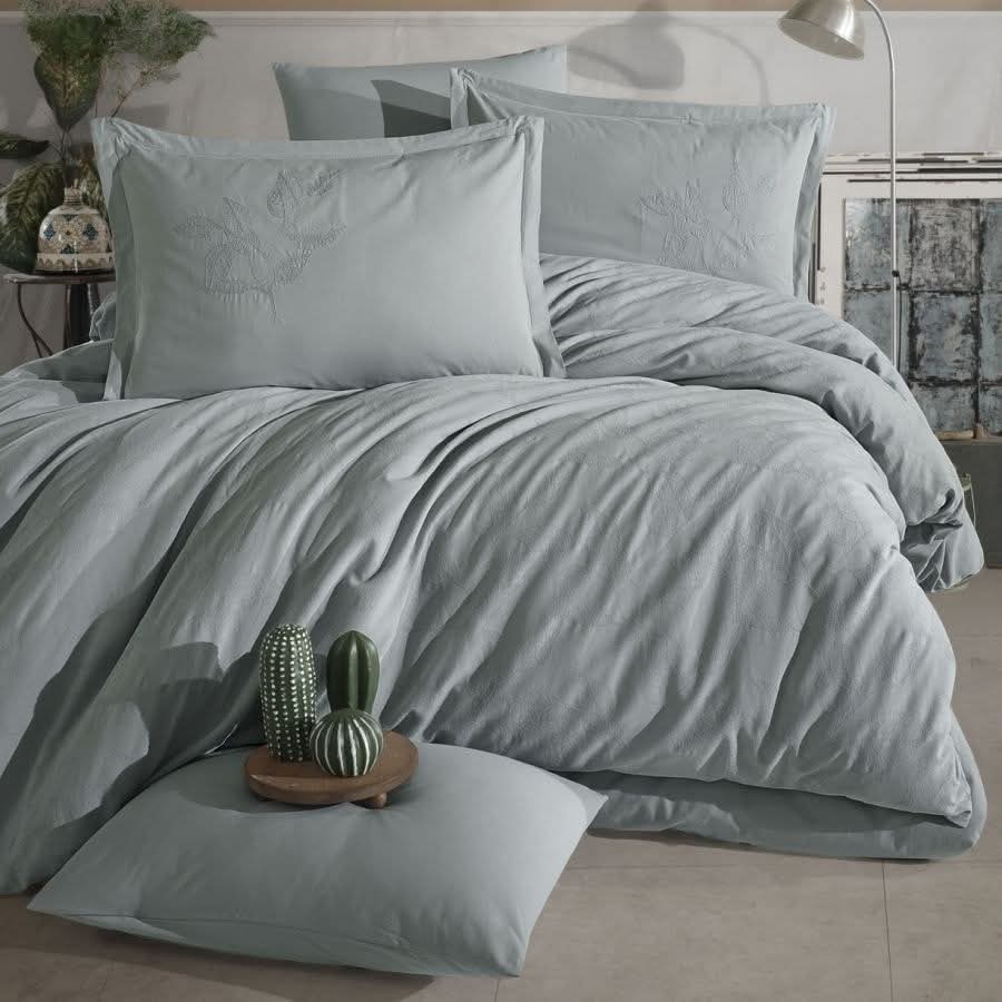 ჟაკარის ორ საწოლიანი თეთრეულის ნაკრები მწვანე