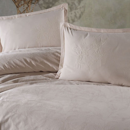 ჟაკარის ორ საწოლიანი თეთრეულის ნაკრები ბეჟი