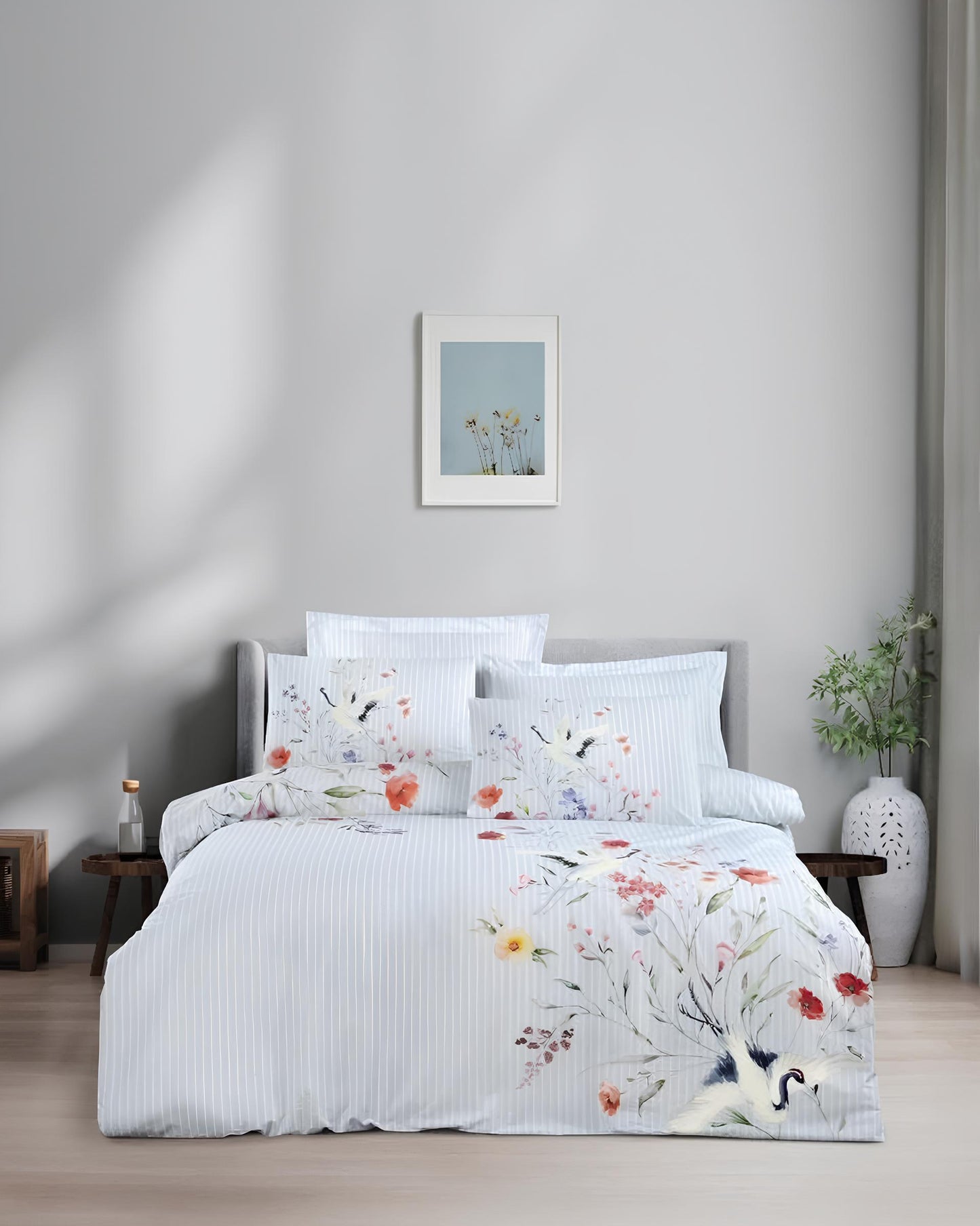 ბამბის ორწანი თეთრეულის ნაკრები დიჯიტალ პრინტით