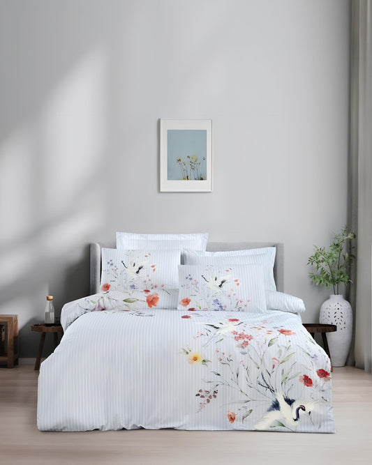 ბამბის ორწანი თეთრეულის ნაკრები დიჯიტალ პრინტით